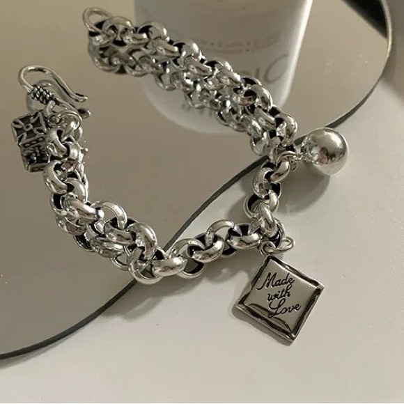 Jewelry - New Sterling Silver Love Charm Bracelet